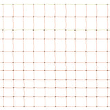 Elektrisches Geflügelnetz mit quadratischen Maschen in orange und grün, aus robustem Material, ideal für die sichere Abgrenzung von Geflügelgehegen