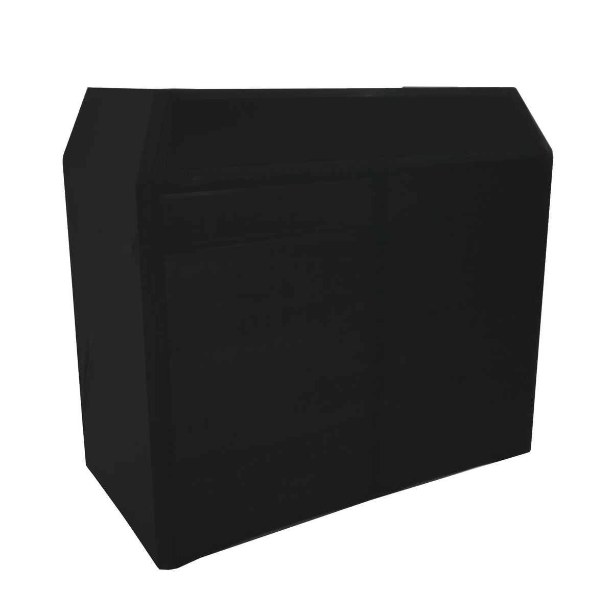 Schwarze DJ Disco Booth Kabine mit glatter Oberfläche und modernem, rechteckigem Design, ideal für Partys und Veranstaltungen