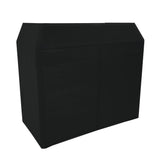 Schwarze DJ Disco Booth Kabine mit glatter Oberfläche und modernem, rechteckigem Design, ideal für Partys und Veranstaltungen