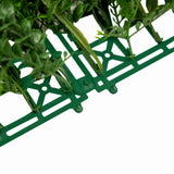 Künstliche Wandfliese in lebendigem Grün mit feinen Blättern, strukturiertem Kunststoff und geometrischem Design, ideal für kreative Wandgestaltungen