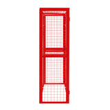 Zusammenklappbarer Gasflaschenschrank in leuchtendem Rot, mit stabilen Gitterwänden, ideal für die sichere Lagerung von Gasflaschen, Maße 181 cm x 116 cm x 57 cm