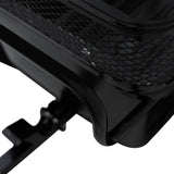 Kippbarer Anhänger für ATV/Quad in Schwarz, mit stabiler Metallkonstruktion, Netzgitter und robusten 4 Rädern für vielseitige Nutzung