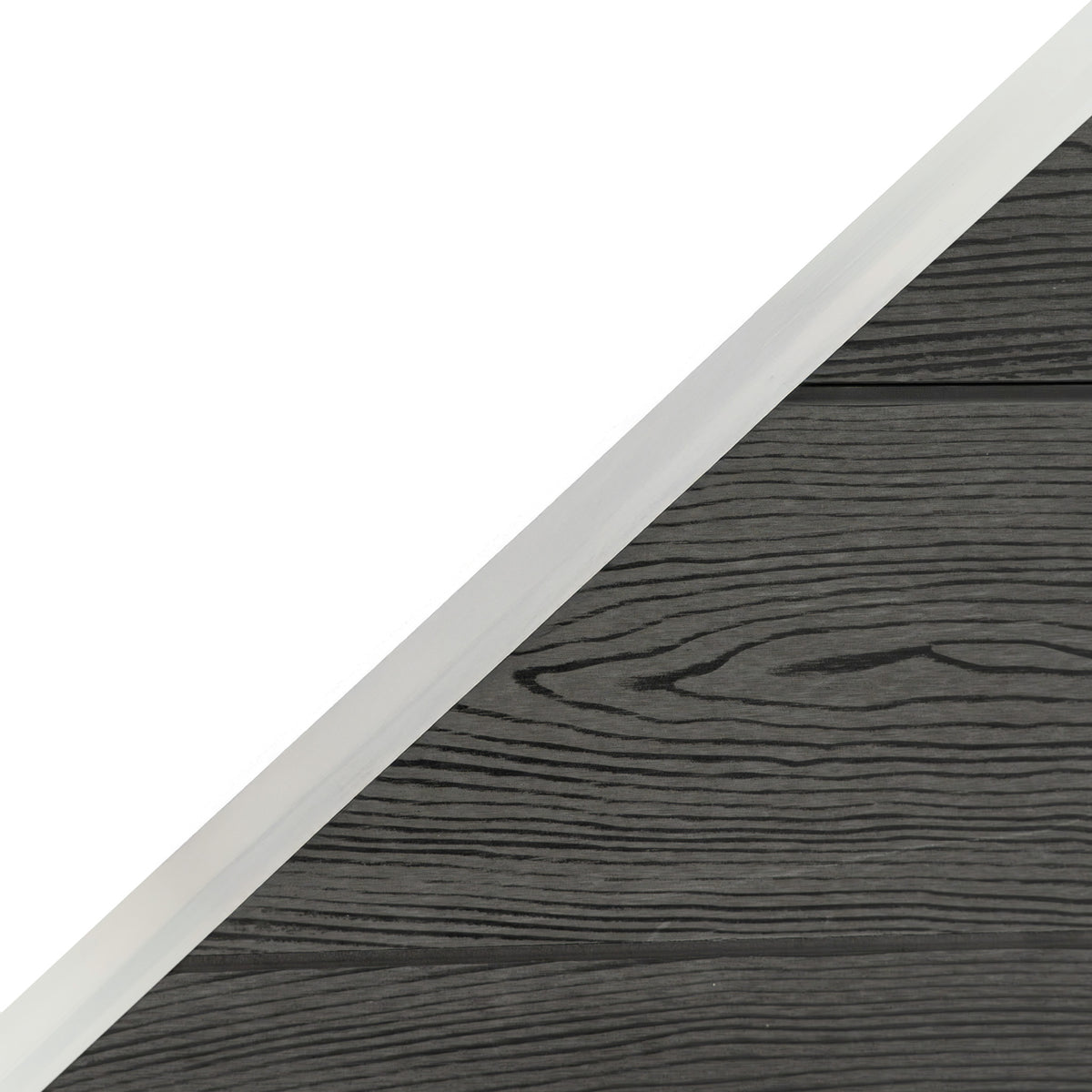Grau WPC Sichtschutzzaun Eckzaun Element mit Holzmaserung, langlebig und wetterfest, ideal für Garten- und Terrassengestaltung