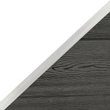 Grau WPC Sichtschutzzaun Eckzaun Element mit Holzmaserung, langlebig und wetterfest, ideal für Garten- und Terrassengestaltung