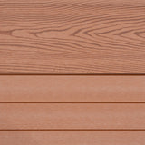 Brauner WPC Sichtschutzzaun mit glatter Oberfläche und Holzmaserung, ideal für Garten und Terrasse, langlebig und pflegeleicht