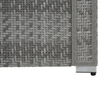 Grau geflochtenes Rattan-Möbelset mit modularer Struktur, ideal für den Außenbereich, bietet Komfort und Stil in jedem Garten oder auf der Terrasse