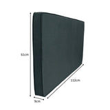 Dunkelgraues Gartenmöbel-Kissen Ersatz Set mit weichem, strapazierfähigem Material, rechteckig, Maße 112 cm x 61 cm x 9 cm, ideal für Outdoor-Möbel