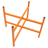 Robuster Mörtelbrettständer in leuchtendem Orange, 500mm hoch, aus pulverbeschichtetem Metall, mit stabilen, quadratischen Füßen für sicheren Stand