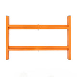 Mörtelbrettständer in leuchtendem Orange, 500 mm hoch, aus robustem Metall, mit stabilen Querstreben für sicheren Halt und Einsatz im Bauwesen