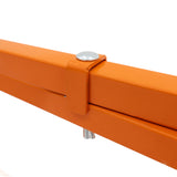 Robuster Mörtelbrettständer in leuchtendem Orange, 750 mm hoch, mit stabiler Metallkonstruktion und silbernem Befestigungselement für sicheren Halt