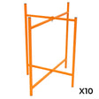 Heller orangefarbener Mörtelbrettständer, 750 mm hoch, aus robustem Metall, mit stabilen Querstangen für sicheren Halt und einfache Handhabung