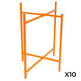 Heller orangefarbener Mörtelbrettständer, 750 mm hoch, aus robustem Metall, mit stabilen Querstangen für sicheren Halt und einfache Handhabung
