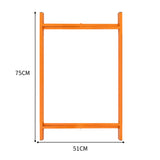 Heller orangefarbener Mörtelbrettständer aus robustem Material, 750 mm hoch und 510 mm breit, ideal für Bauarbeiten und Handwerk