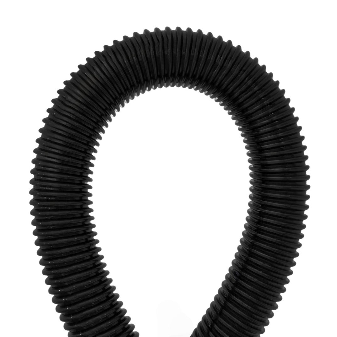 Schwarzer, flexibler Schlauch mit geripptem Design, ideal für den 80L Nass- & Trocken Industriestaubsauger, 5 Meter lang und robust
