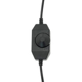 Schwarzer Dimmer-Schalter mit runder Drehknopf, ideal für die Anpassung der Helligkeit von Ringlichtern, robustes Kabel für einfache Handhabung