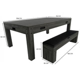 Grau 7-in-1 Spieltisch mit Sitzbank, aus robustem Material, bietet Stauraum, rechteckige Form, ideal für Kinderzimmer und Spielbereiche
