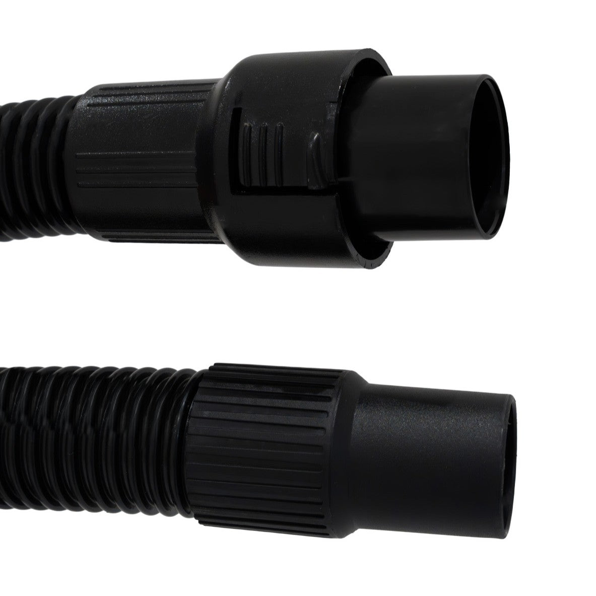 Schwarzer, flexibler 5m Schlauch für den 90L Nass- & Trocken Industriestaubsauger, mit rutschfestem Griff und robustem Material für optimale Nutzung