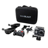 Schwarze Tragetasche mit dem Logo MAXBLAST, enthält eine Kamera, Halterungen und Zubehör für den 80L Nass- & Trocken Industriestaubsauger