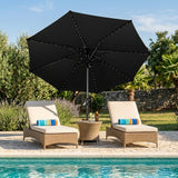 LED-Kipp-Sonnenschirm 2,7m - Schwarz - view 6