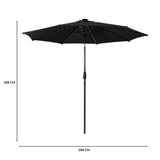 LED-Kipp-Sonnenschirm 2,7m - Schwarz - view 5