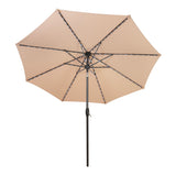 LED-Kipp-Sonnenschirm 2,7m - Beige