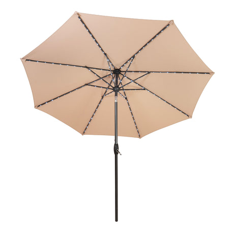 LED-Kipp-Sonnenschirm 2,7m - Beige
