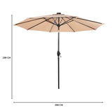 LED-Kipp-Sonnenschirm 2,7m - Beige - view 5