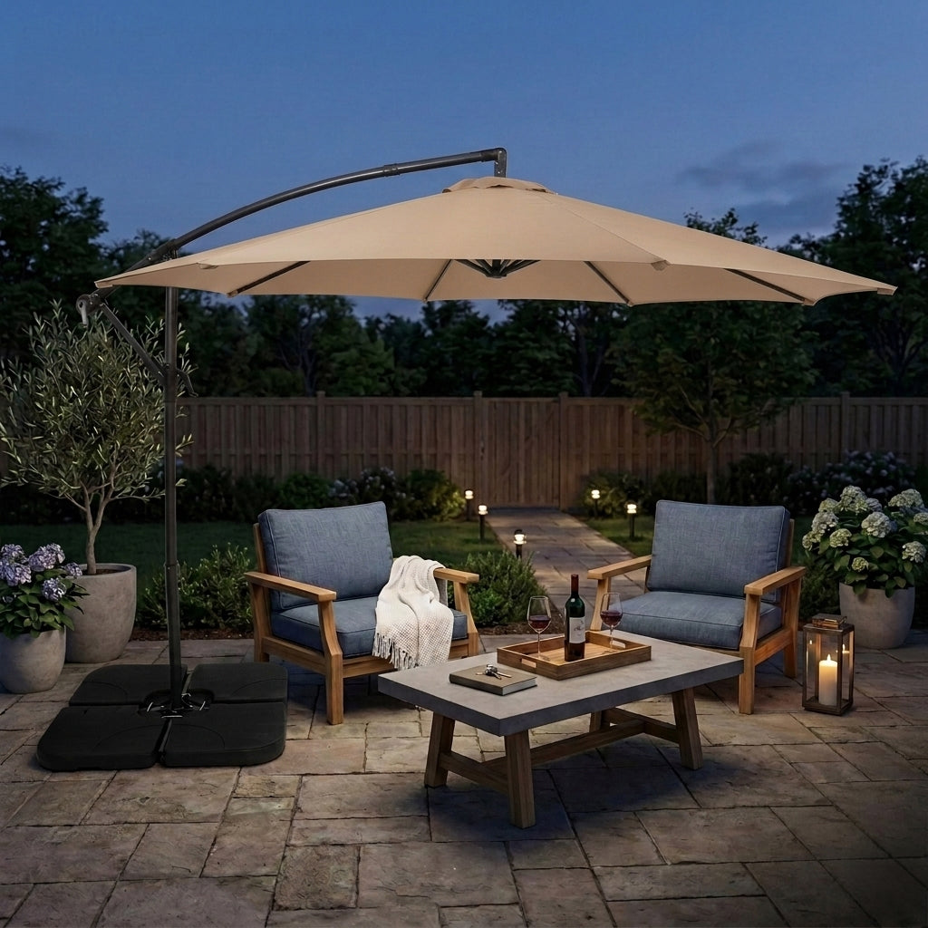 Ausleger-Sonnenschirm 3m - Beige