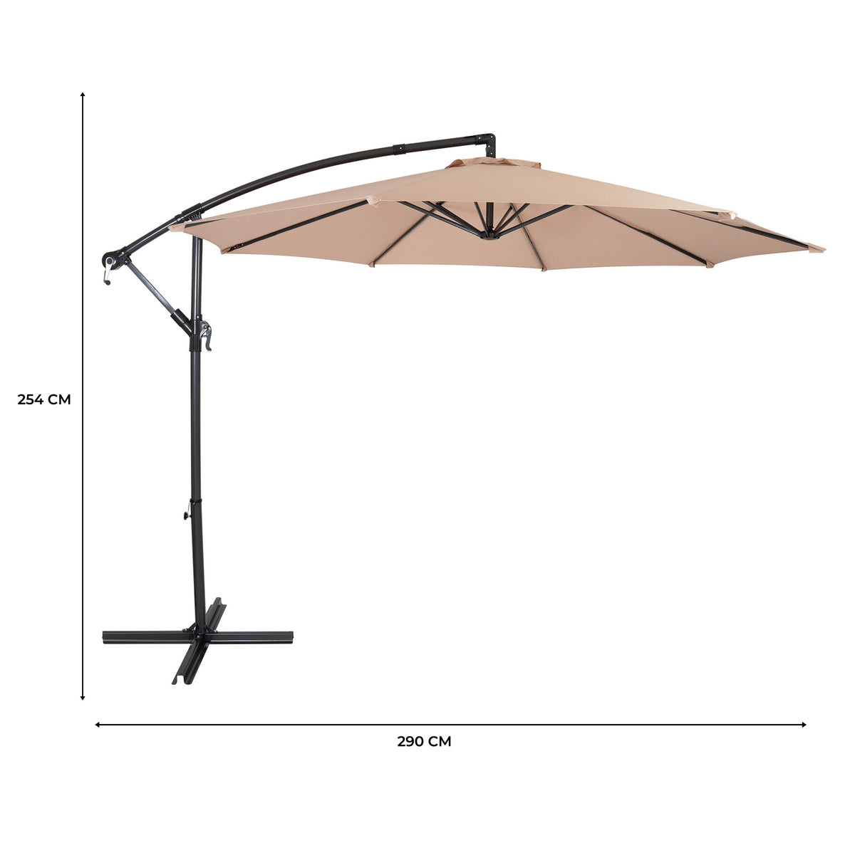 Ausleger-Sonnenschirm 3m - Beige