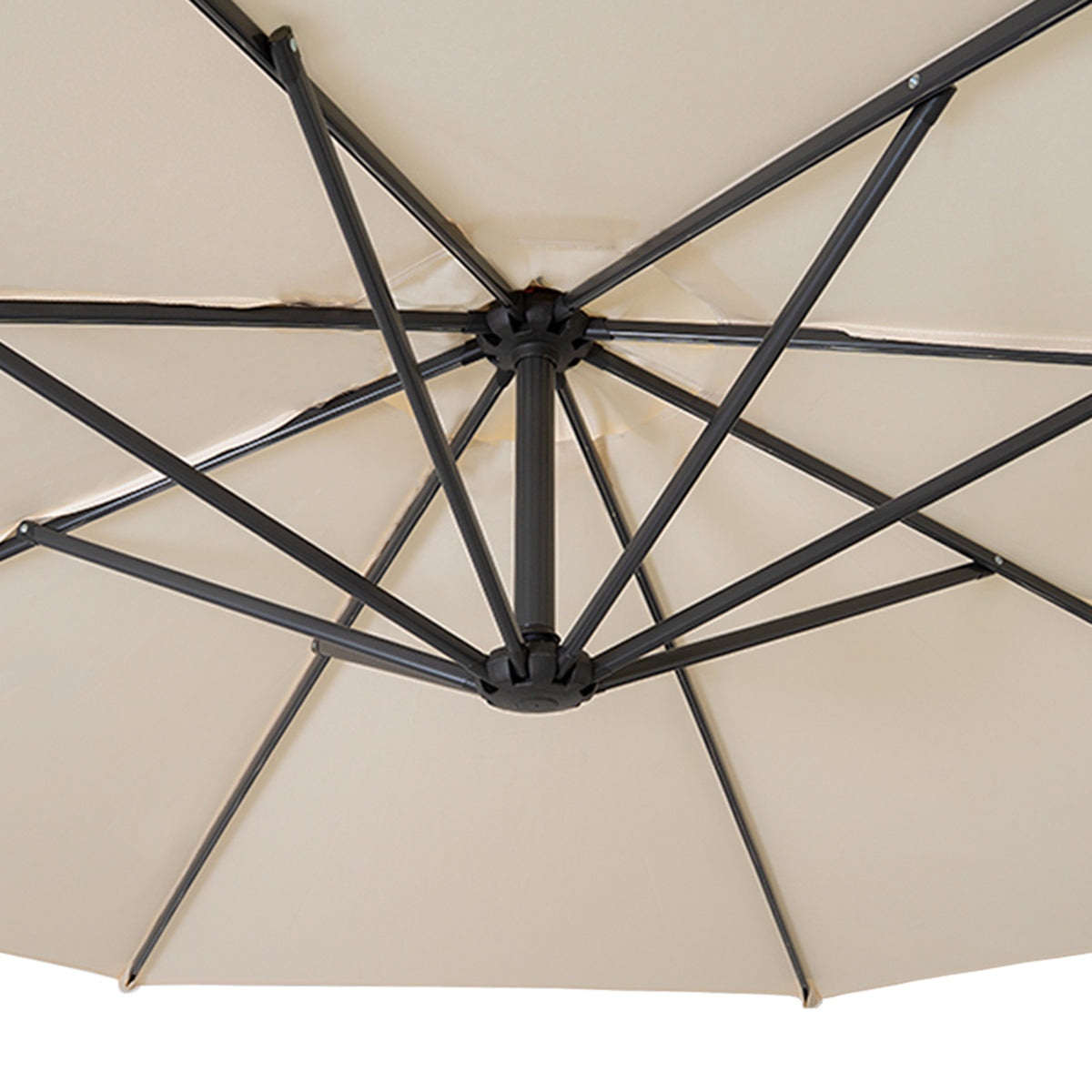 Ausleger-Sonnenschirm 3m - Creme