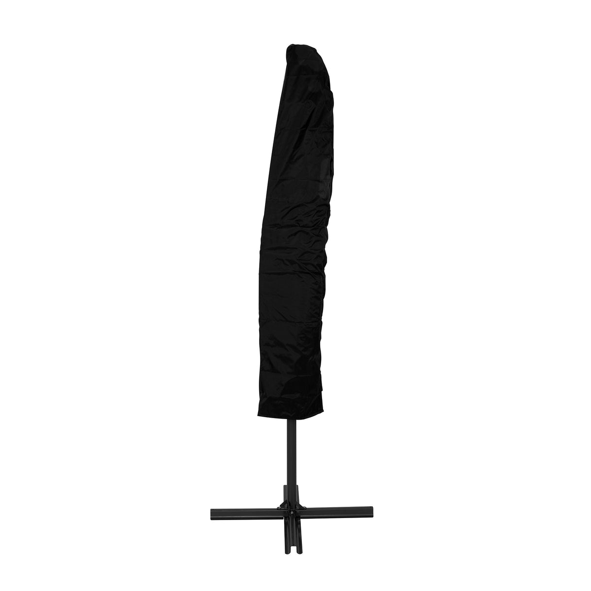 LED Ausleger-Sonnenschirm 3m - Schwarz