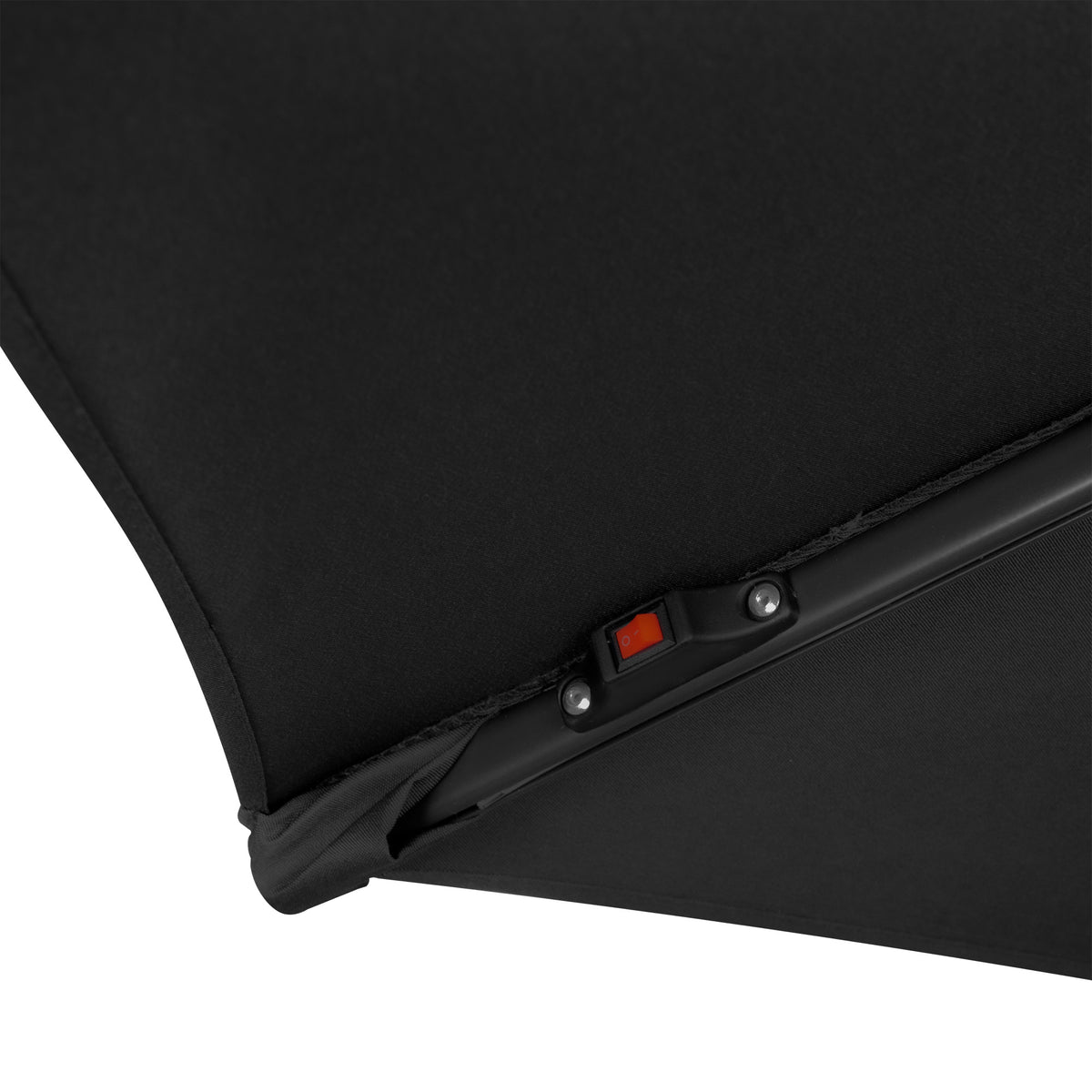 LED Ausleger-Sonnenschirm 3m - Schwarz