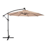 LED Ausleger-Sonnenschirm 3m - Beige
