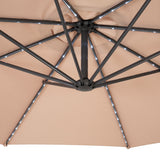 LED Ausleger-Sonnenschirm 3m - Beige