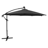 LED Ausleger-Sonnenschirm 3m - Grau