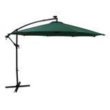 LED Ausleger-Sonnenschirm 3m - Grün