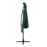 LED Ausleger-Sonnenschirm 3m - Grün