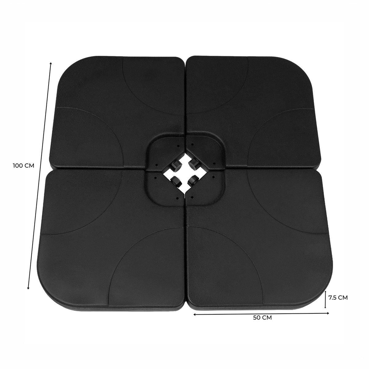 Ausleger-Sonnenschirmständer – Quadratisch x 4