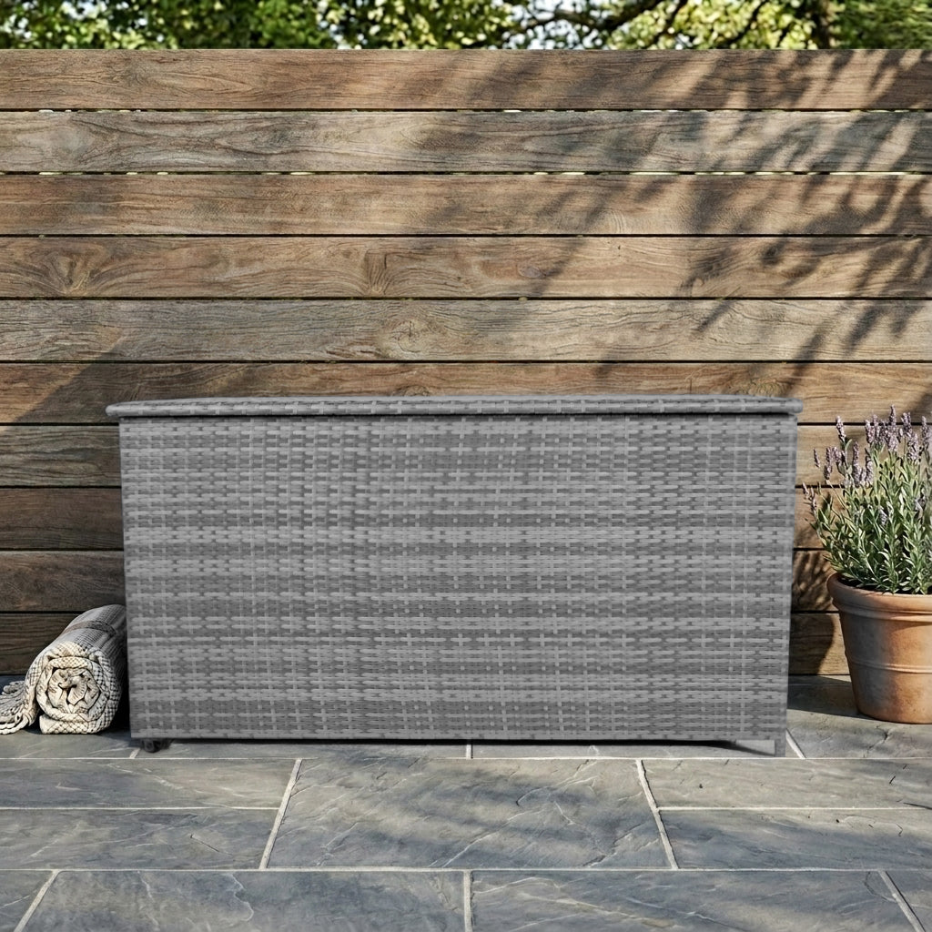 Rattan-Kissen-Auflagenkiste 700L – Grau