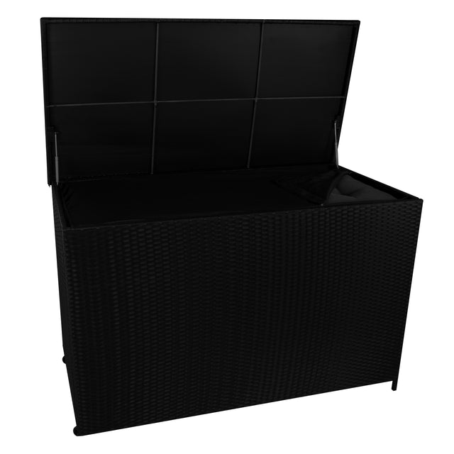Rattan-Kissen-Auflagenkiste 996L – Schwarz
