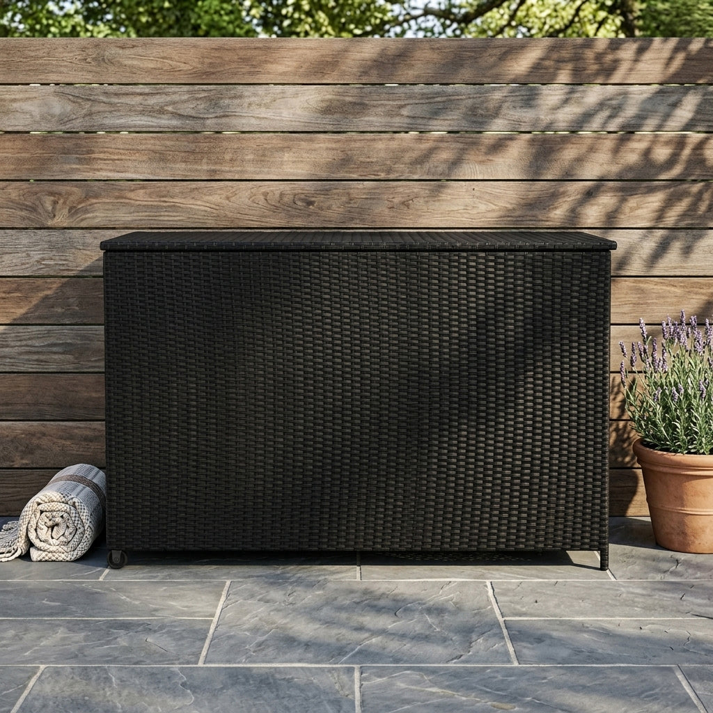 Rattan-Kissen-Auflagenkiste 996L – Schwarz - view 14