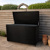 Rattan-Kissen-Auflagenkiste 996L – Schwarz - view 5