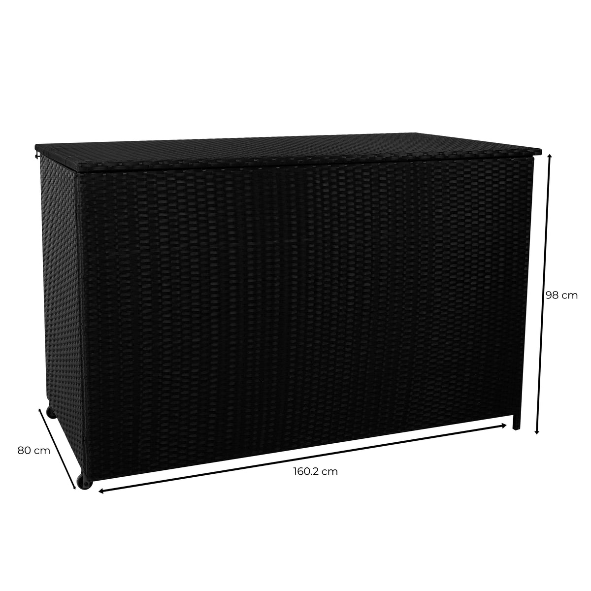 Rattan-Kissen-Auflagenkiste 996L – Schwarz - view 6