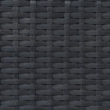 Rattan Eckset mit Verbundstoff-Tisch – Schwarz