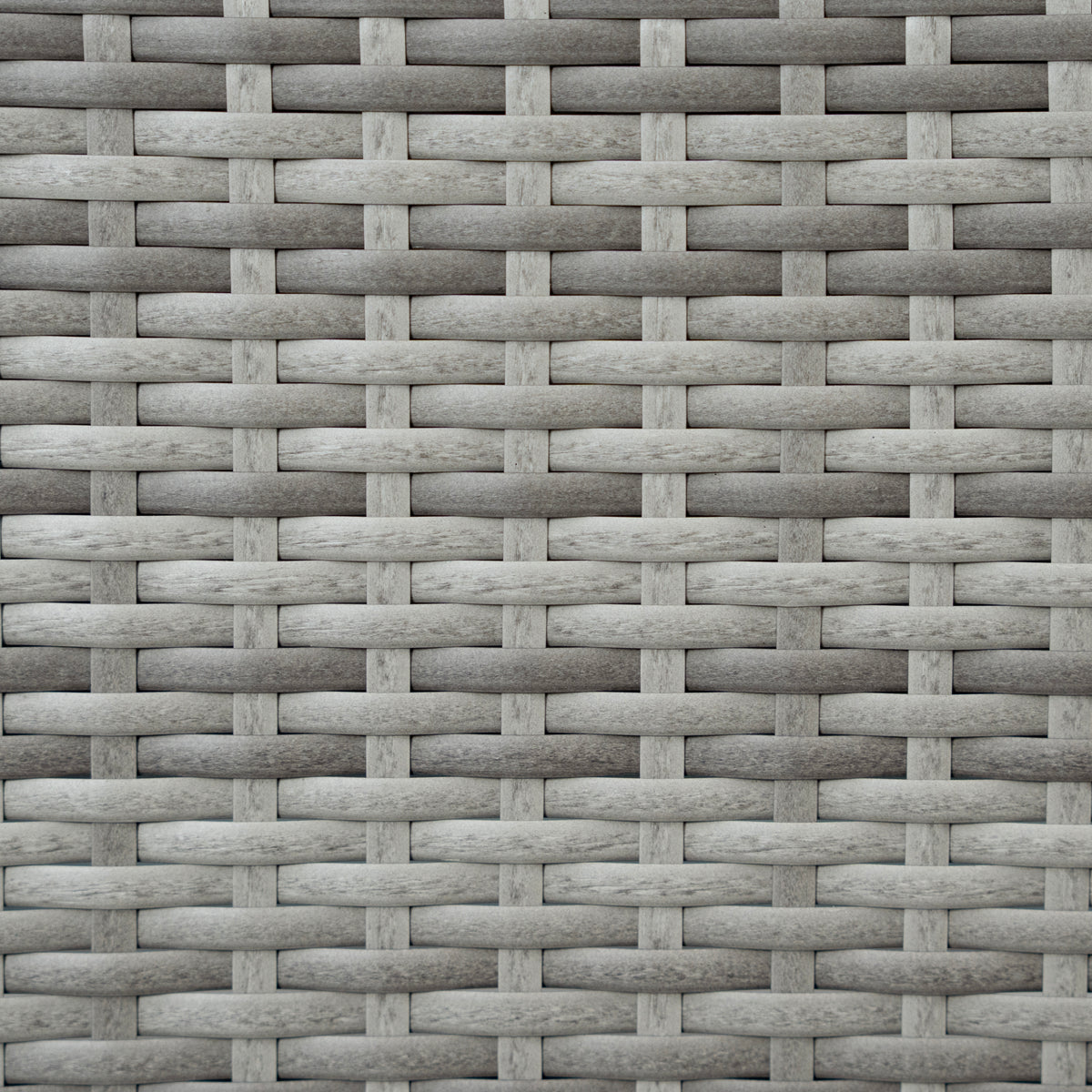 Rattan Eckset mit Verbundstoff-Tisch – Grau