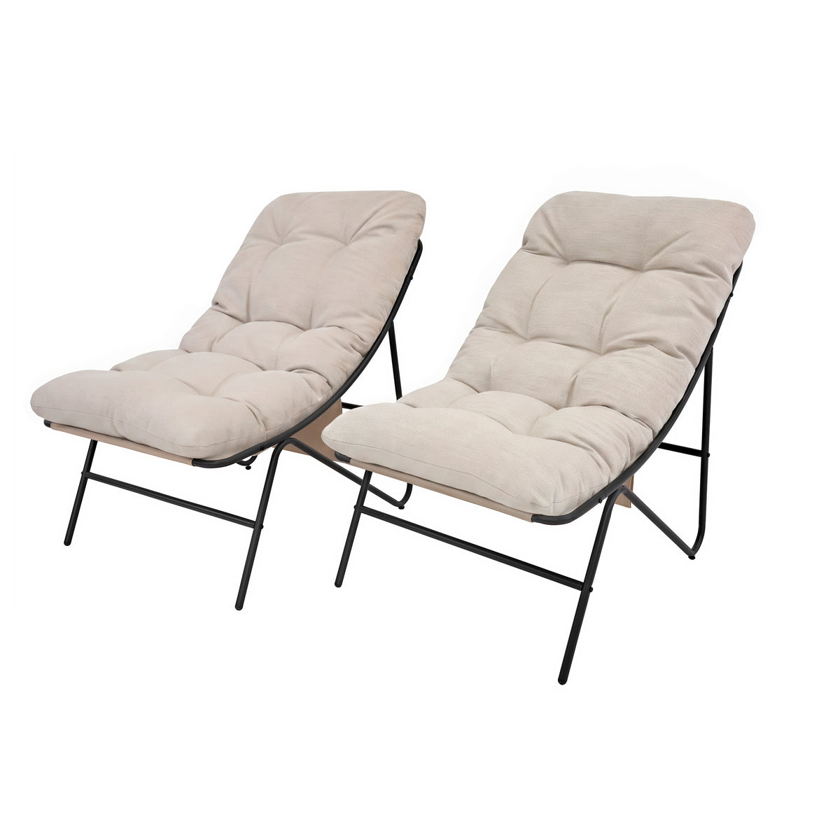 3-Teiliges Bistro-Set – Grau mit Cremefarbenden Kissen - view 11