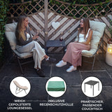 3-Teiliges Bistro-Set – Grau mit Cremefarbenden Kissen - view 13
