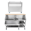 Mobiler Cocktail-Bar-Station mit 1000mm Eiswürfelwagen
