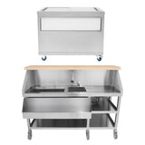 Mobiler Cocktail-Bar-Station mit 1000mm Eiswürfelwagen