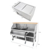 Mobiler Cocktail-Bar-Station mit 1000mm Eiswürfelwagen - view 5